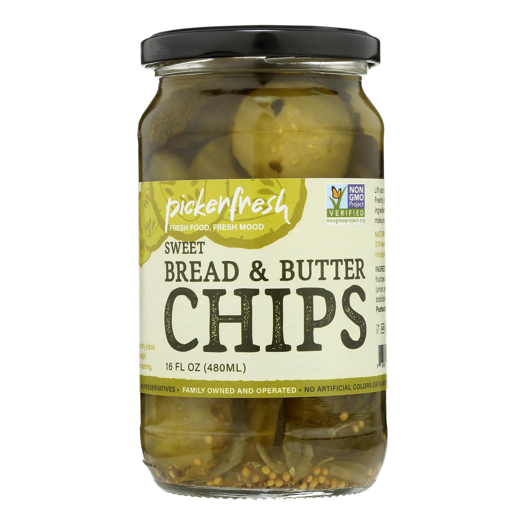 Pickerfresh - Chips Sweet Bread & Butter - Case Of 6 - 16 Fluid Ounces - Maras Green
